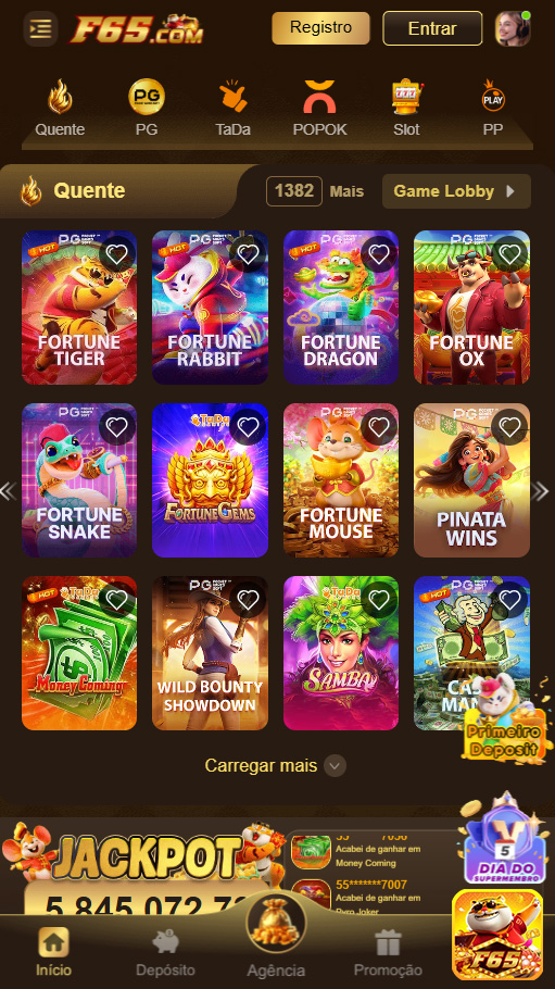 Aplicativo f65.com para Android e iOS